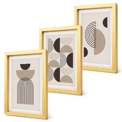 Juego de 3 cuadros decorativos Patrones geométricos abstractos minimalismo