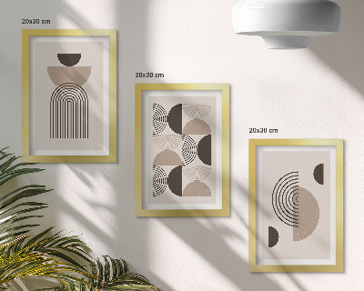 Juego de 3 cuadros decorativos Patrones geométricos abstractos minimalismo