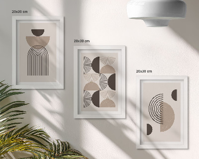 Juego de 3 cuadros decorativos Patrones geométricos abstractos minimalismo