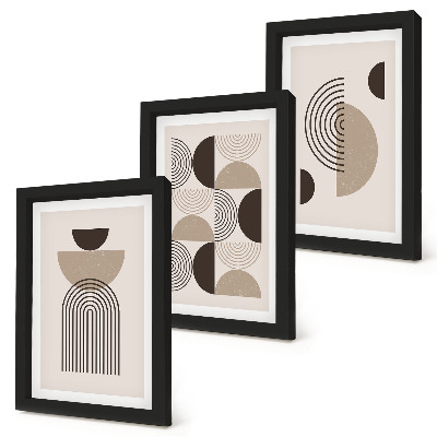 Juego de 3 cuadros decorativos Patrones geométricos abstractos minimalismo