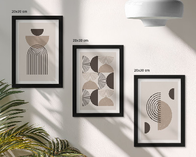 Juego de 3 cuadros decorativos Patrones geométricos abstractos minimalismo