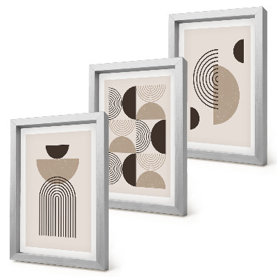 Juego de 3 cuadros decorativos Patrones geométricos abstractos minimalismo