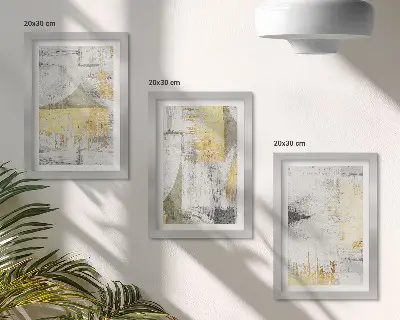 Juego de 3 cuadros decorativos con patrones de pintura abstractos minimalistas y modernos