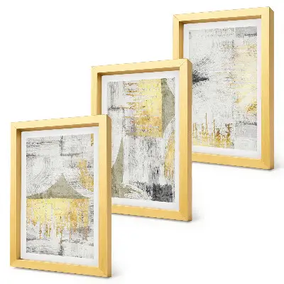 Juego de 3 cuadros decorativos con patrones de pintura abstractos minimalistas y modernos