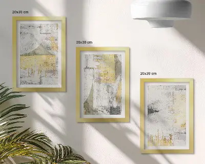 Juego de 3 cuadros decorativos con patrones de pintura abstractos minimalistas y modernos