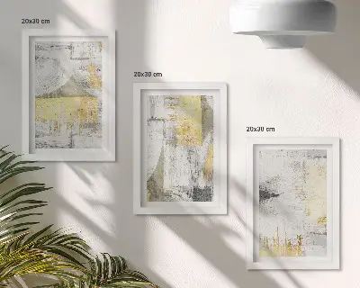 Juego de 3 cuadros decorativos con patrones de pintura abstractos minimalistas y modernos