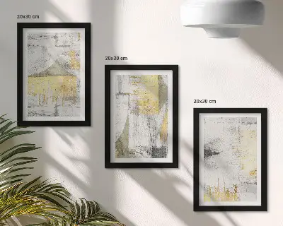 Juego de 3 cuadros decorativos con patrones de pintura abstractos minimalistas y modernos