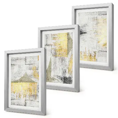 Juego de 3 cuadros decorativos con patrones de pintura abstractos minimalistas y modernos