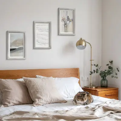 Juego de 3 cuadros decorativos con diseños abstractos en tonos tierra neutros
