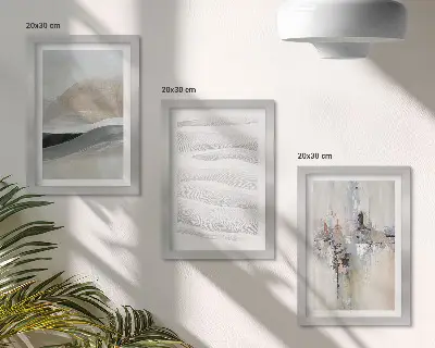 Juego de 3 cuadros decorativos con diseños abstractos en tonos tierra neutros