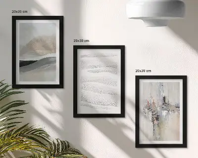 Juego de 3 cuadros decorativos con diseños abstractos en tonos tierra neutros
