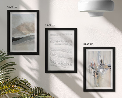 Juego de 3 cuadros decorativos Diseños abstractos en tonos tierra neutros.