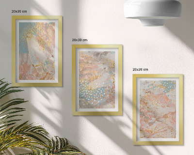 Juego de 3 cuadros decorativos Textura de patrones abstractos en colores pastel
