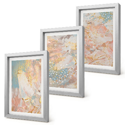 Juego de 3 cuadros decorativos Textura de patrones abstractos en colores pastel