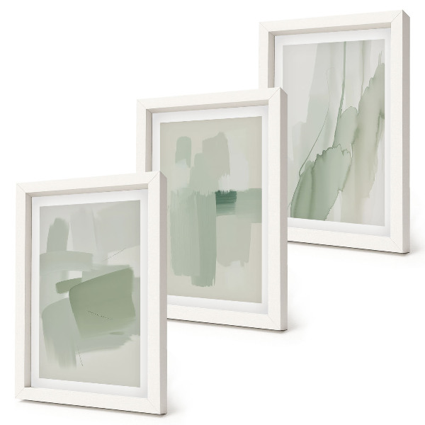 Juego de 3 cuadros decorativos Diseños abstractos al estilo acuarela.