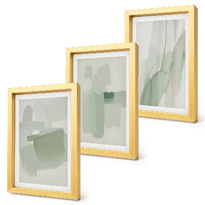 Juego de 3 cuadros decorativos Diseños abstractos al estilo acuarela.