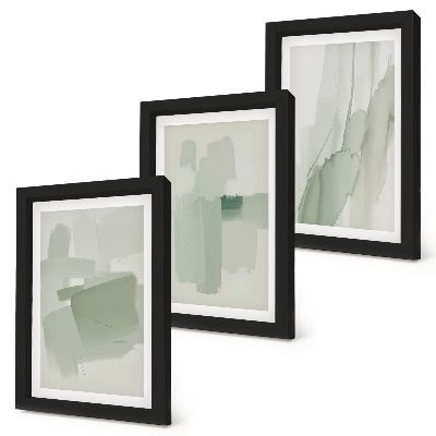 Juego de 3 cuadros decorativos Diseños abstractos al estilo acuarela.