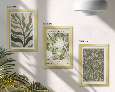 Juego de 3 cuadros decorativos Estampados de plantas, decoraciones botánicas, estilo bohemio