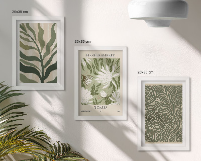 Juego de 3 cuadros decorativos Estampados de plantas, decoraciones botánicas, estilo bohemio