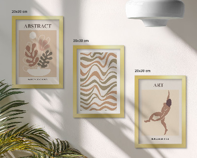 Juego de 3 cuadros decorativos Matisse, formas y patrones abstractos bohemios.