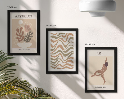 Juego de 3 cuadros decorativos Matisse, formas y patrones abstractos bohemios.