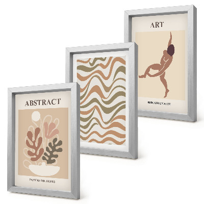 Juego de 3 cuadros decorativos Matisse, formas y patrones abstractos bohemios.