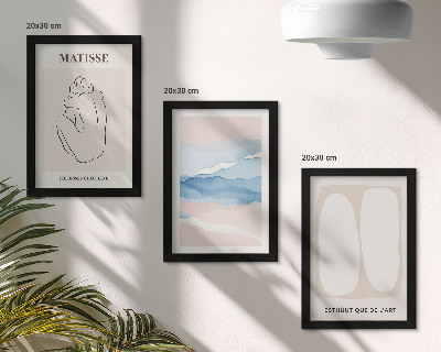 Tríptico enmarcado Las formas abstractas y los colores delicados de Matisse