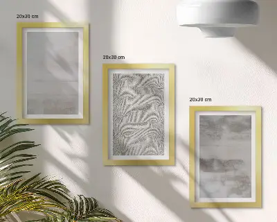 Tríptico enmarcado con estructuras de textura modernas en estilo minimalista