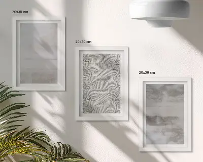 Tríptico enmarcado con estructuras de textura modernas en estilo minimalista