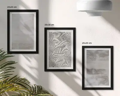 Tríptico enmarcado con estructuras de textura modernas en estilo minimalista