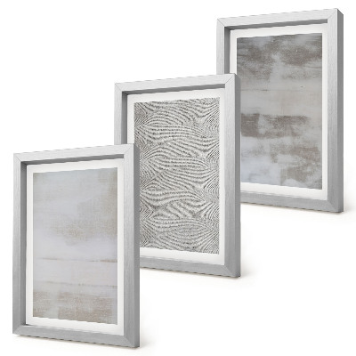 Tríptico enmarcado Estructuras de textura modernas en un estilo minimalista.