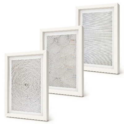 Juego de 3 cuadros decorativos Patrones modernos geométricos en cartón