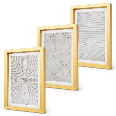 Juego de 3 cuadros decorativos Patrones modernos geométricos en cartón
