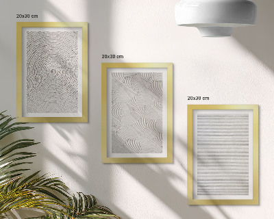 Juego de 3 cuadros decorativos Patrones modernos geométricos en cartón