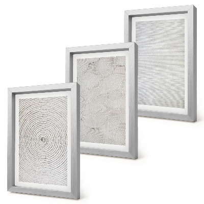 Juego de 3 cuadros decorativos Patrones modernos geométricos en cartón