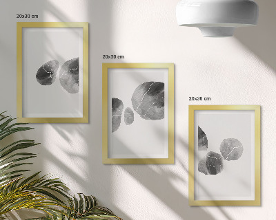 Juego de 3 cuadros decorativos Pintura abstracta minimalista con manchas de pintura