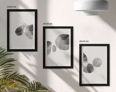 Juego de 3 cuadros decorativos Pintura abstracta minimalista con manchas de pintura