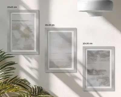 Juego de 3 cuadros decorativos con diseño de texturas desgastadas al estilo industrial moderno