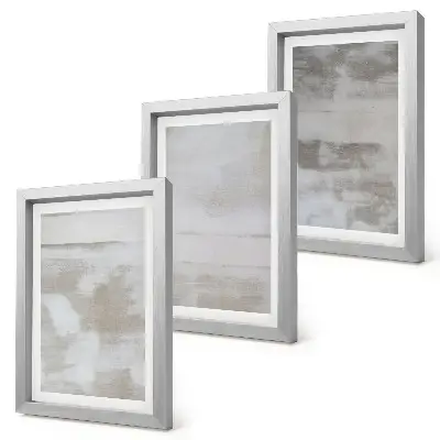 Juego de 3 cuadros decorativos con diseño de texturas desgastadas al estilo industrial moderno