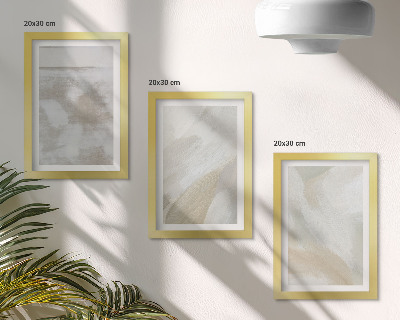 Juego de 3 cuadros decorativos Pinceladas abstractas sobre lienzo