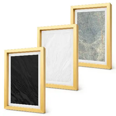 Juego de 3 cuadros decorativos con elegantes estructuras de piedra en diversos colores