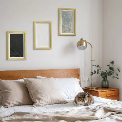 Juego de 3 cuadros decorativos con elegantes estructuras de piedra en diversos colores