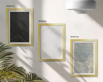 Juego de 3 cuadros decorativos con elegantes estructuras de piedra en diversos colores