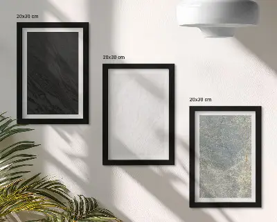Juego de 3 cuadros decorativos con elegantes estructuras de piedra en diversos colores
