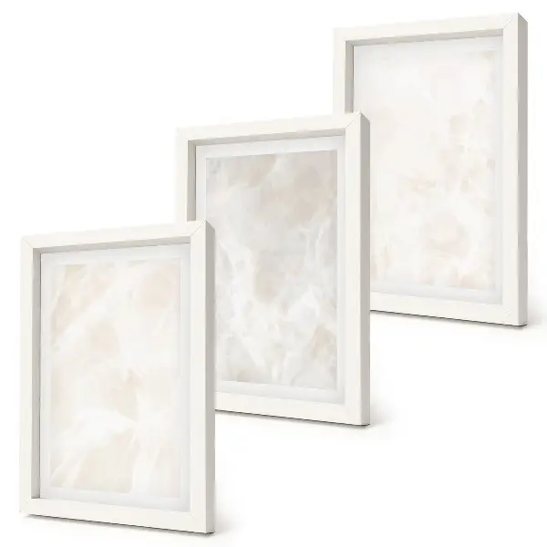 Juego de 3 cuadros decorativos con diseño de textura de elegante piedra de mármol