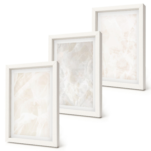 Juego de 3 cuadros decorativos Textura de fondo de elegante piedra de mármol