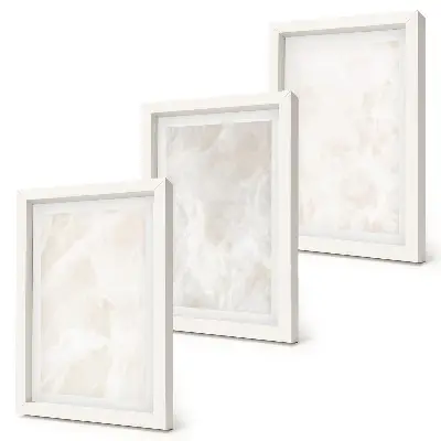 Juego de 3 cuadros decorativos con diseño de textura de elegante piedra de mármol