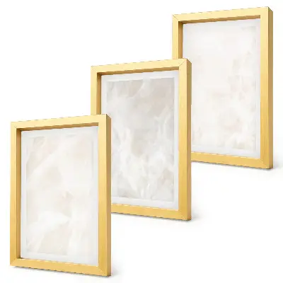 Juego de 3 cuadros decorativos con diseño de textura de elegante piedra de mármol