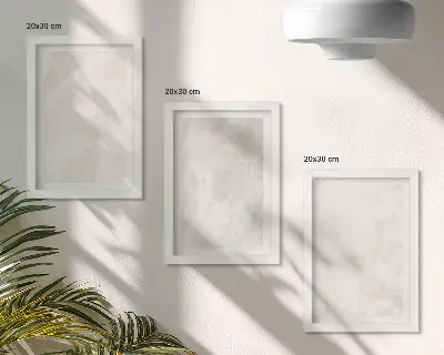 Juego de 3 cuadros decorativos con diseño de textura de elegante piedra de mármol
