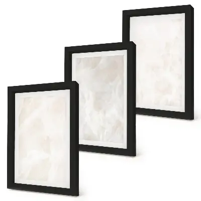 Juego de 3 cuadros decorativos con diseño de textura de elegante piedra de mármol